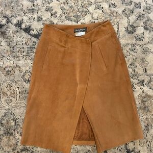 Salvatore Ferragamo Suede Skirt - image 1